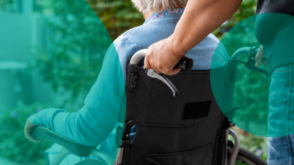 A picture of a person in a wheelchair